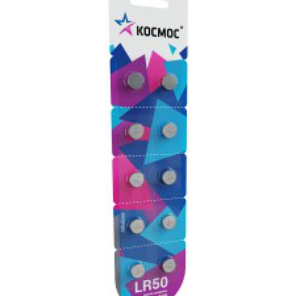 Батарейка алкалиновая G0, LR50, L521, 379 BL10 КОСМОС 481367