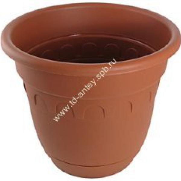 Горшок Колывань-Терракотовый с подставкой 0,45л С91Т